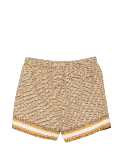 Che Berkeley Border-print Swim Shorts In Brown
