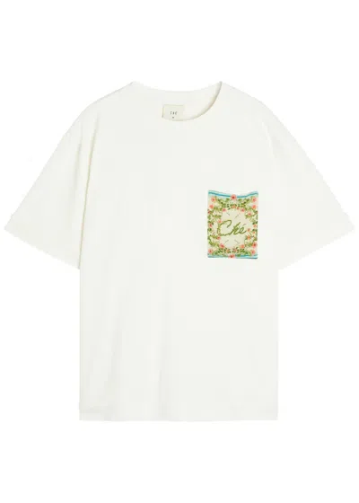 Che Bloom Cotton T-shirt In Ivory