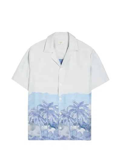 Che Cezane Palm-tree Print Shirt In Brown