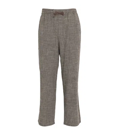 Che Ché Cotton-blend Textured Redford Trousers In Brown