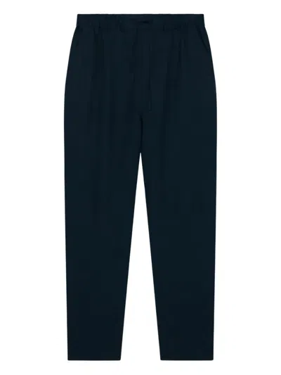 Che Drawstring Linen Trousers In Black