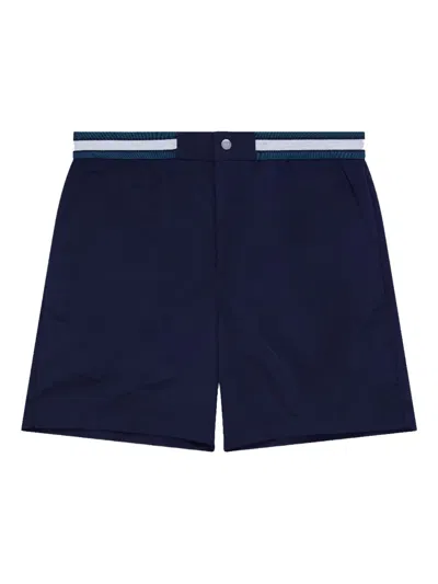 Che Elastic-waistband Striped Shorts In Blue