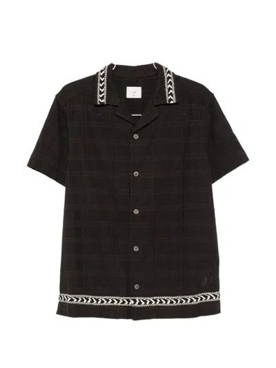 Che Embroidered Ck-pattern Shirt In Green