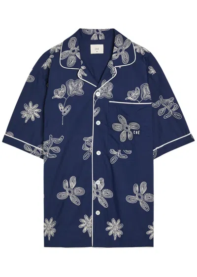 Che Floral-embroidered Cotton-poplin Shirt In Multi