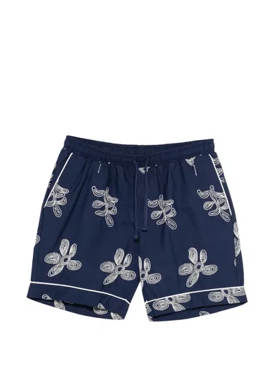 Che Flores Shorts In Blue