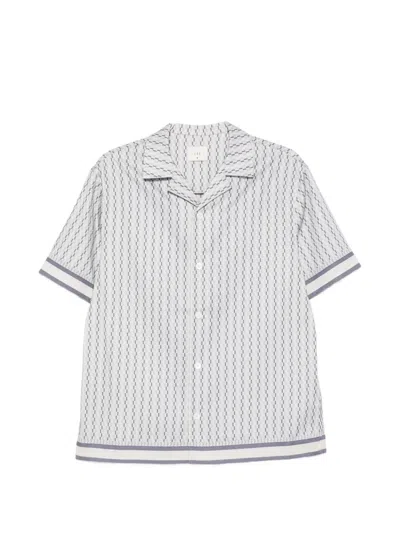 Che Galliano Border-print Shirt In White