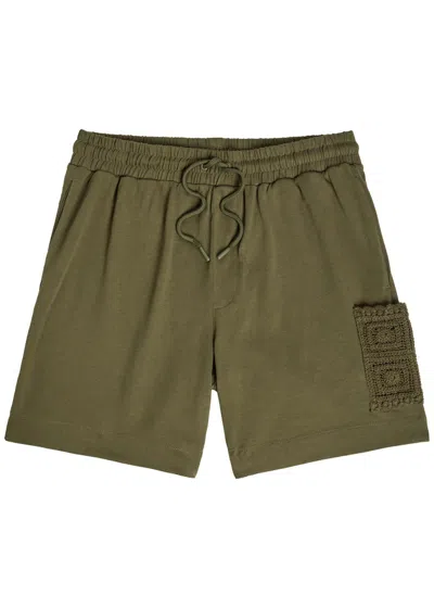 Che Inigo Crot And Jersey Shorts In Green