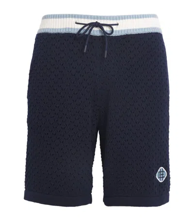 Che Knitted Rover Shorts In Navy