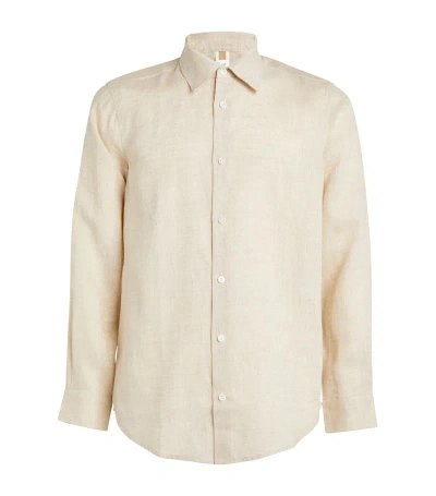 Che Linen Button-down Shirt In Oat