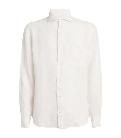 Che Linen Button-down Shirt In White