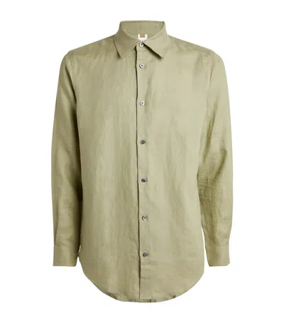 Che Linen Shirt In Sage- 16