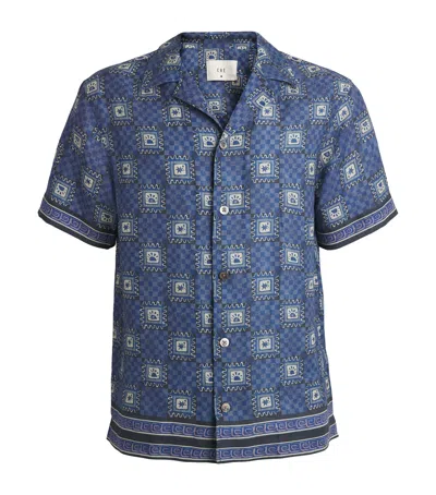 Che Ché Linen Telha Print Shirt In Multi
