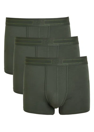 Che Logo-jacquard Stretch-jersey Trunks In Green