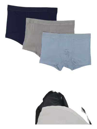 Che Logo-waistband Boxers (set Of Three) In Blue