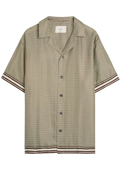 Che Lucena Printed Lyocell Shirt In Gray