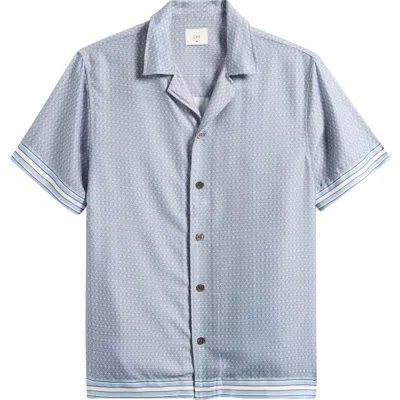 Che Ché Lucena Tile Print Camp Shirt In Blue