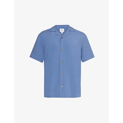 Che Mens Blue Valbonne Relaxed-fit Woven Shirt