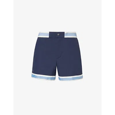 Che Mens Navy Baller Regular-fit Swim Shorts