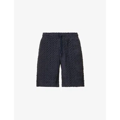 Che Mens Navy Burle Organic-cotton And Recycled Polyester-blend Shorts