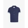 CHE CHE MEN'S NAVY VALBONNE RELAXED-FIT WOVEN SHIRT