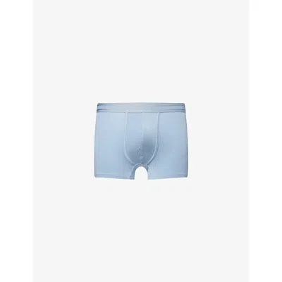 Che Mens Powder Blue Branded-waistband Pack Of Three Jersey Trunks
