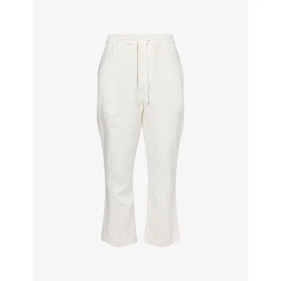 Che Mens Avila Drawstring Linen Trousers White Xl