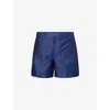 Che Mens Navy Diera Jacquard Tailored Swim Shorts In Blue