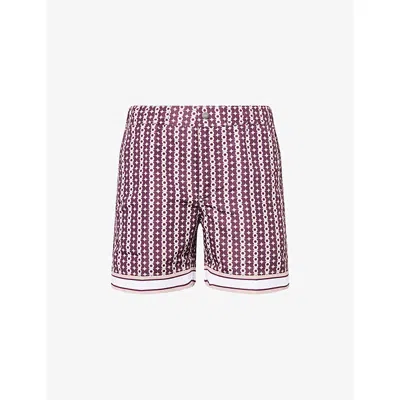 Che Mens Rose Pressoa Printed Swim Shorts In Pink