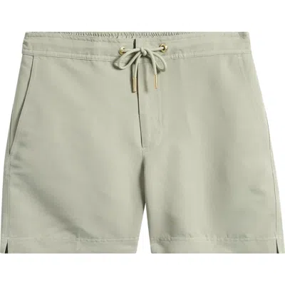 Che Ché Oceano Solid Drawstring Swim Trunks In Green