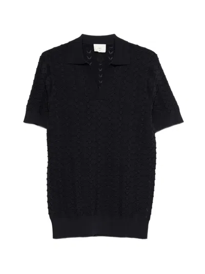 Che Open-neck T-shirt In Blue