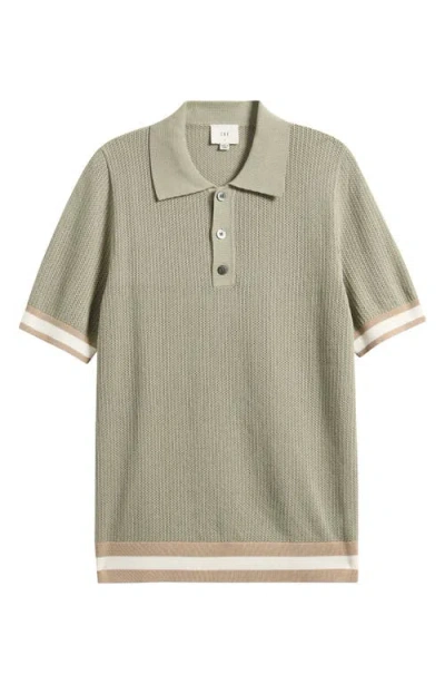 Che Ché Quinn Open Knit Polo Sweater In Green