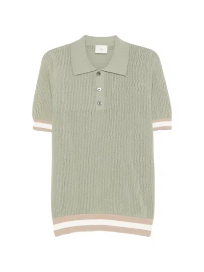 Che Quinn Open-knit Polo Shirt In Green