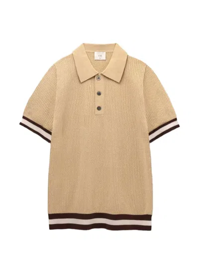 Che Quinn Striped-trim Polo Shirt In Neutral