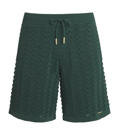 Che Ripple Knitted Shorts In Green