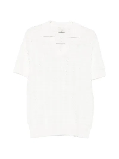 Che Ripple Short-sleeve Polo Shirt In White
