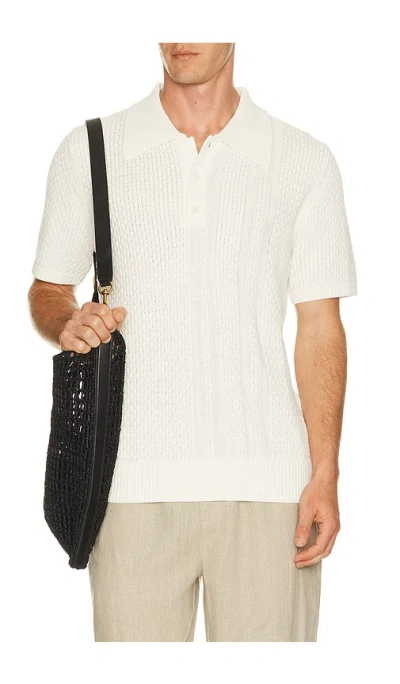 Che Santino Textured Polo In Sand