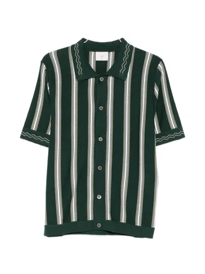 Che Sawyer Striped Knitted Polo Shirt In Multi
