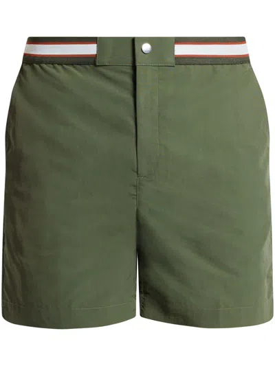 Che Striped-waistband Shorts In Green