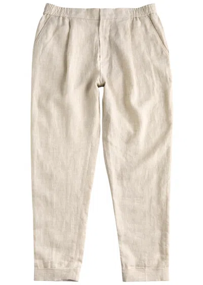Che Tapered Linen Trousers In Beige