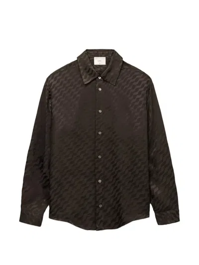 Che Tidello Jacquard-pattern Shirt In Brown