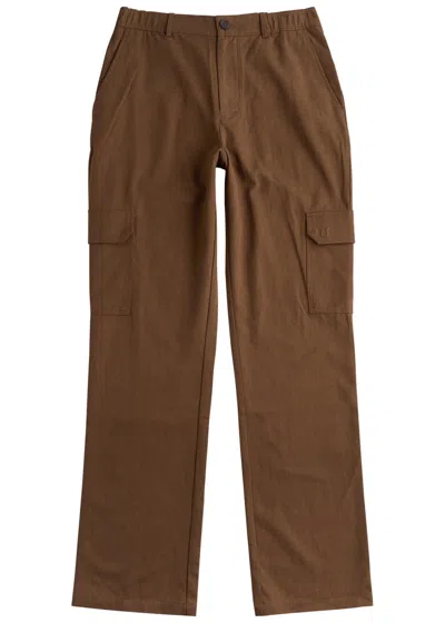 Che Twill Cargo Trousers In Brown