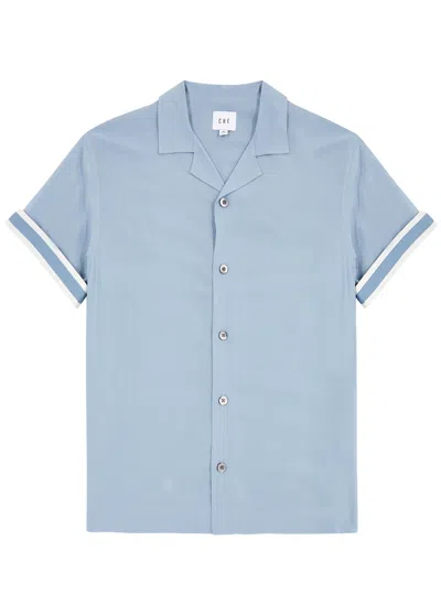 Che Valbonne Stripe-trimmed Shirt In Blue