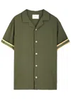 Che Valbonne Stripe-trimmed Shirt In Green