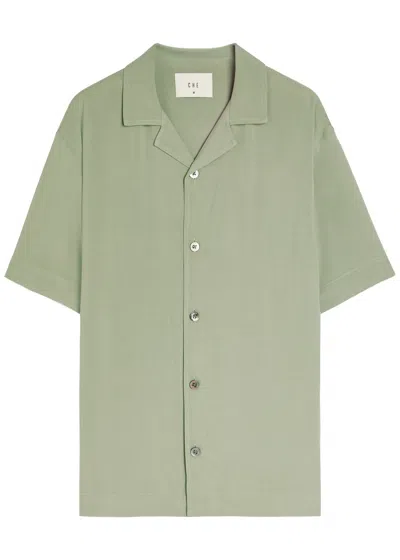 Che Valbonne Stripe-trimmed Shirt In Green