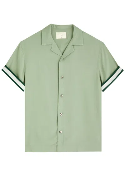 Che Valbonne Stripe-trimmed Shirt In Green