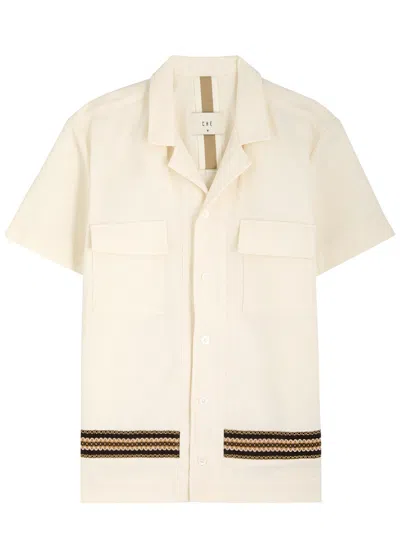 Che Viero Woven Cotton Shirt In White