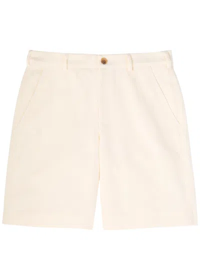 Che Vireo Woven Cotton Shorts In White