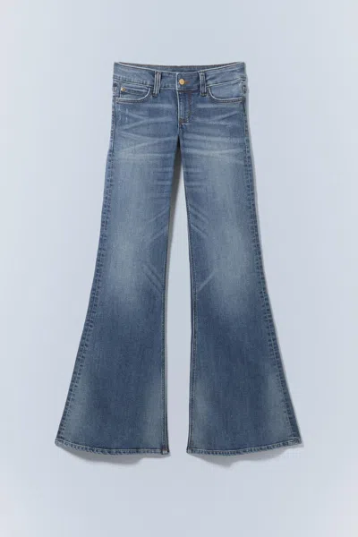 Cheap Monday Flare Low Waist Flared Skinny Jeans In Blue