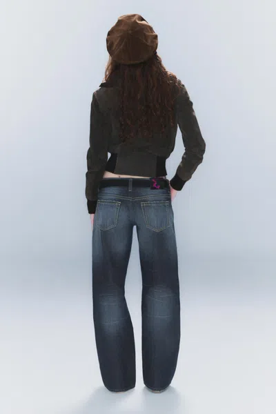 Cheap Monday Messy Low Rise Regular Straight Jeans In Blue