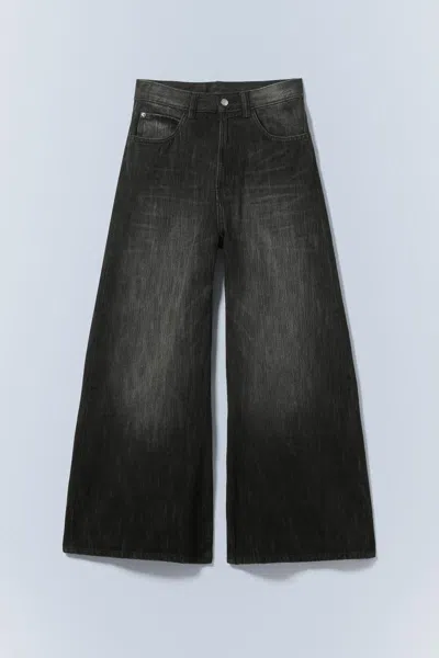 Cheap Monday Rad Super Regular Waist Loose Wide Jeans In Black